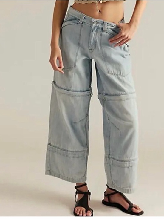 We The Free Denim - Free people We the People Trailblazer convertible zip jeans NWT size 28